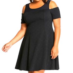 Textured lil black dress